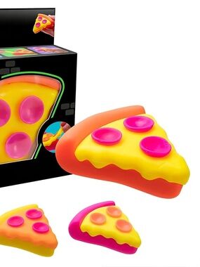 New needou Squeezza Yellow & Pink Pizza Toy - Kids Stress Relief
